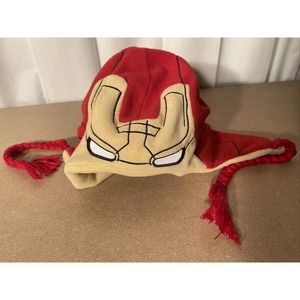 Iron Man Winter Hat With Ear Flaps•23” Around Inside•Marvel•Avengers